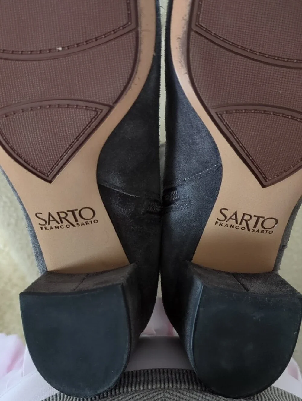 SARTO By Franco Sarto Charcoal Suede Over-the-Knee Block Heel Boots